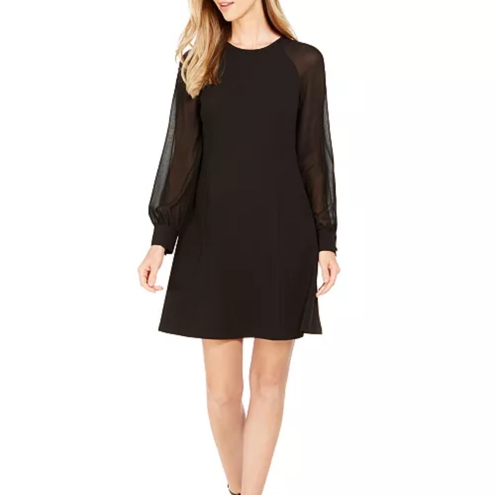 Calvin Klein Classic Black Long Sleeve Dress